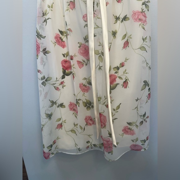 Jessica McClintock Satin Cream Dress - Picture 3 of 10